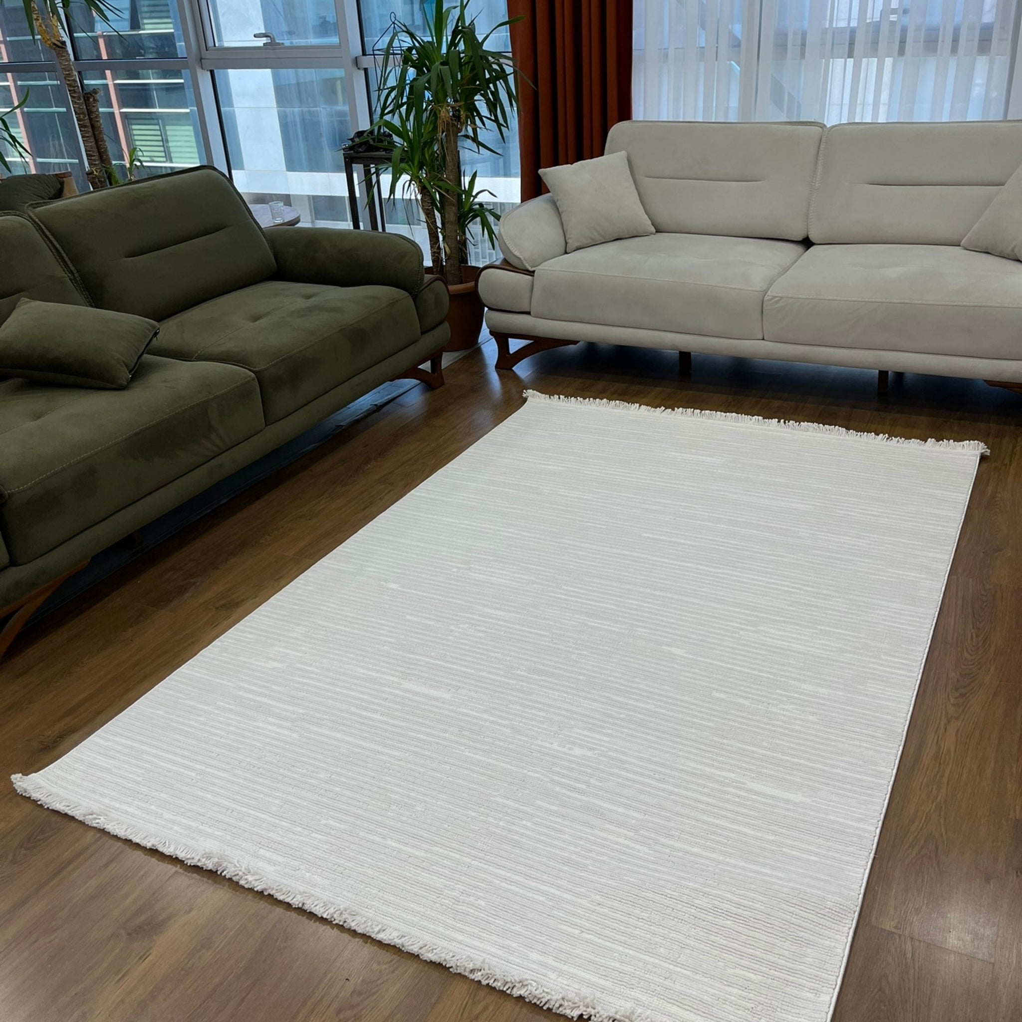 Buklem Sade Makine Halısı Bej