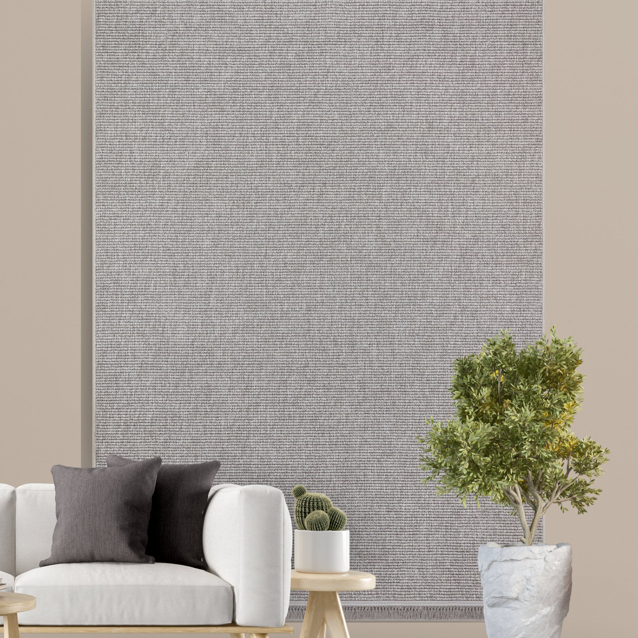 Buklem Soft Desenli Makine Halısı Gri