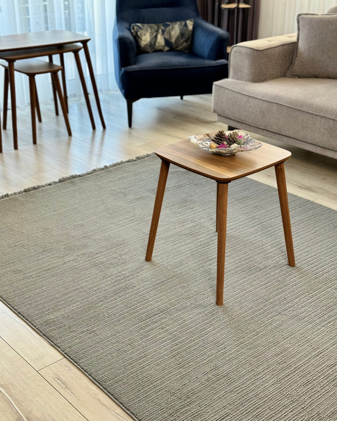 Buklem Sade Makine Halısı Antrasit