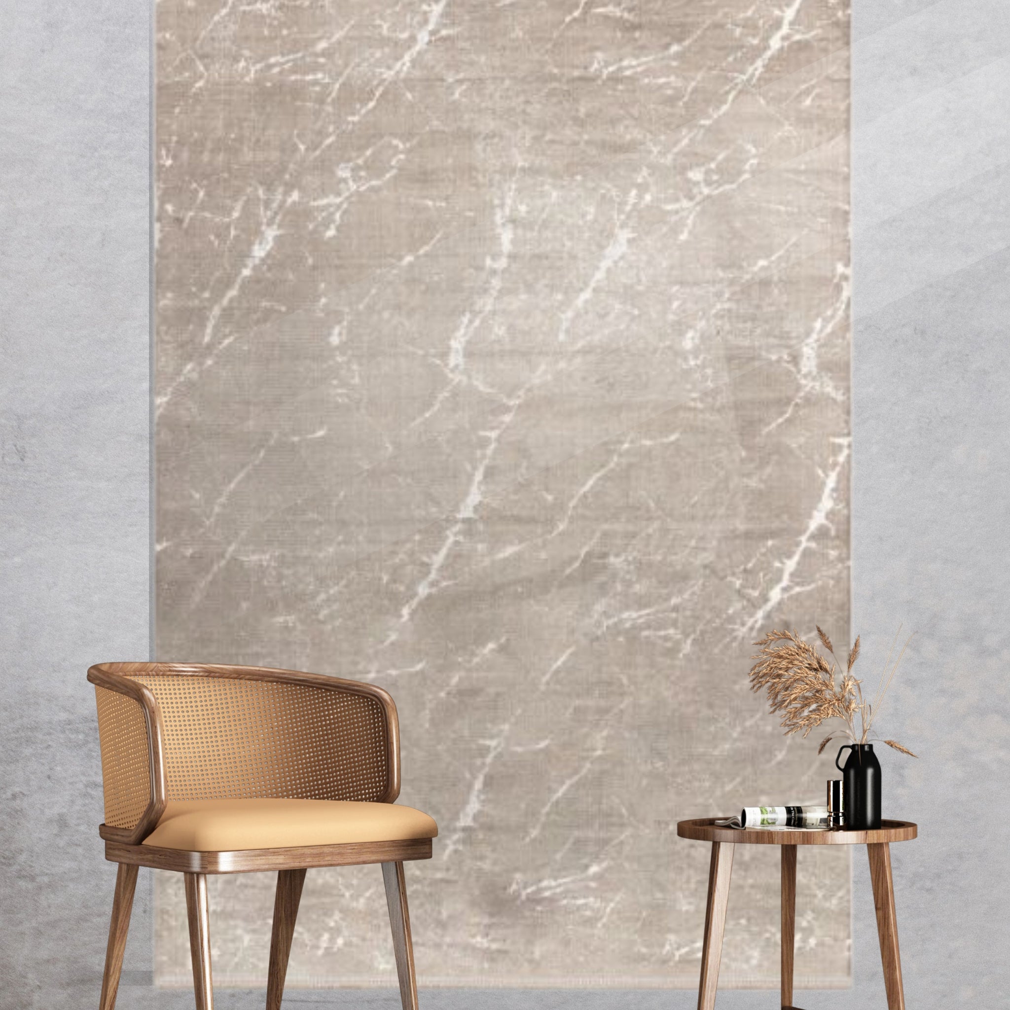 Eva Modern Desen Makine Halısı Vizon